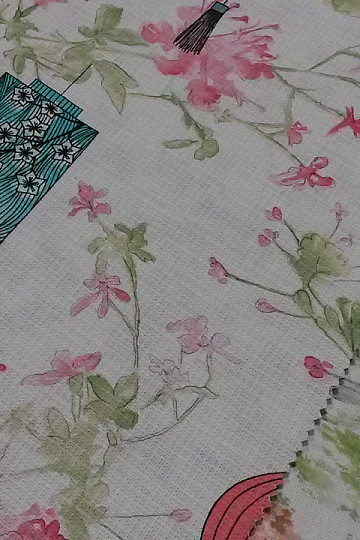 Decorative fabric MIDORI Japanese garden