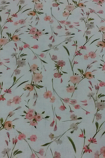 Cotton fabric JARDINS C pink