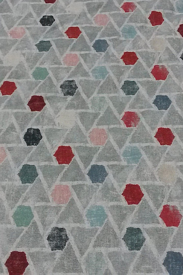 Cotton fabric PETI MOKKA GEO 1