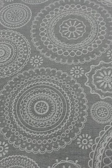 Decorative fabric MANDALA FONDO gray