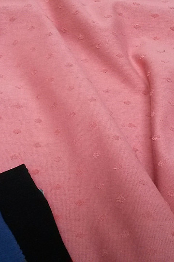 Cotton knit RELIEF coral