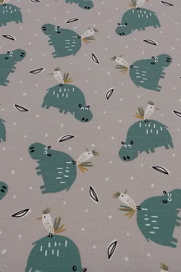 Cotton jersey HIPIZ grey