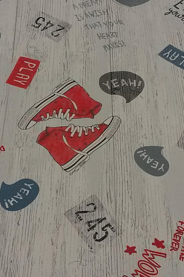 Children decorative fabric SNEAKERS