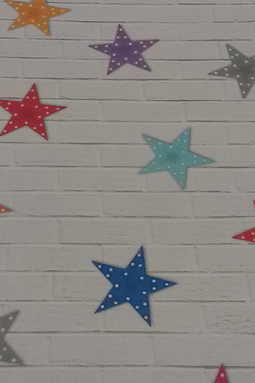 Children decorative fabric STARS
