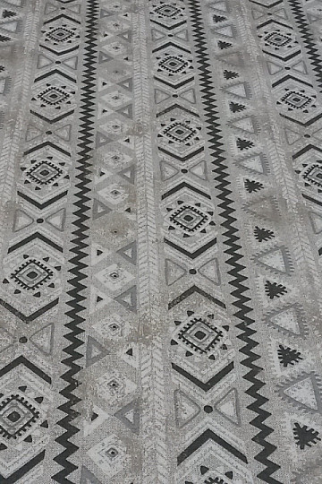 Decorative fabric TULUM MAYA gray-black
