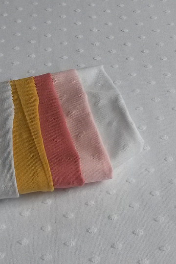 Cotton jersey RELIEF white