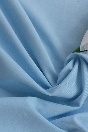Cotton jersey TEINTURE light blue