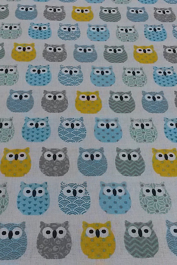 Decorative fabric MINI OWLS 7