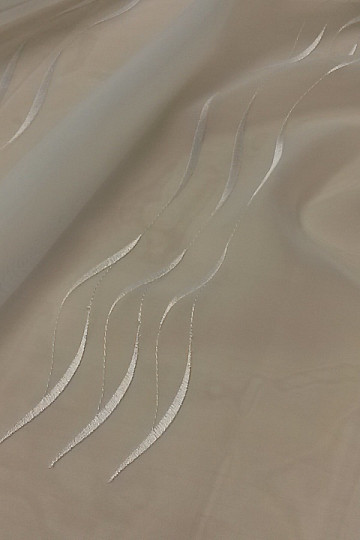 Modern embroidered curtain white GERSTER 195/0001