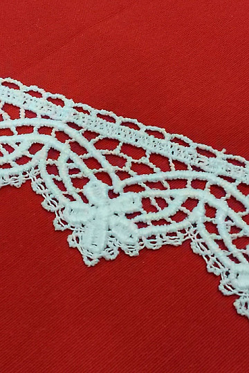 Macrame Lace 5432/0010 6 cm white matt