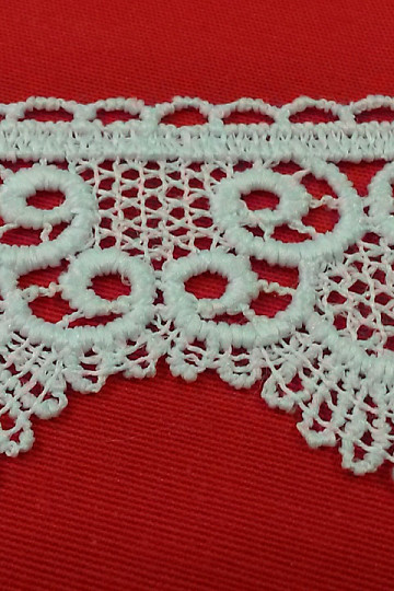 Macrame Lace 5555/0010 5,3 cm white matt