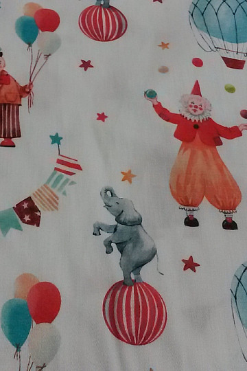Children's cotton satin CIRQUE digital printing