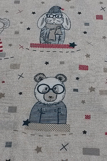Decorative fabric BUNNY AND BEAR