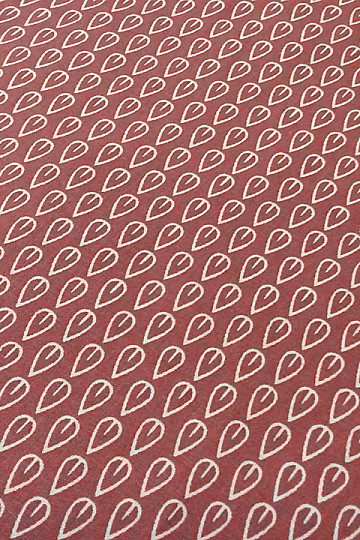 Cotton fabric LEAVES bordo