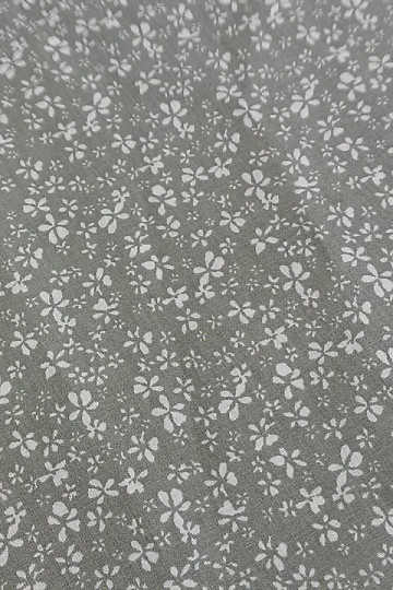 Cotton fabric FLOWERS khaki