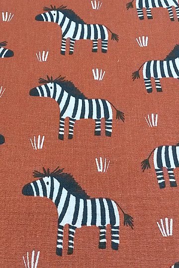 Cotton fabric ZEBRA brown