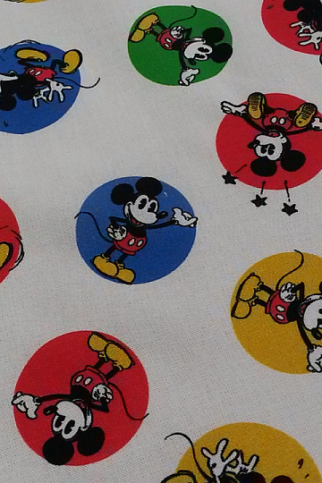 Cotton fabric MICKEY MOUSE circle