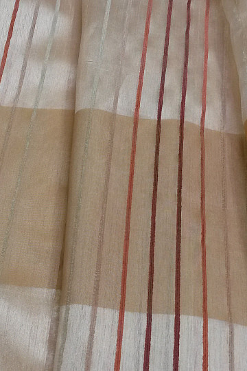 Curtain - a combination of voile and organza with chenille strips