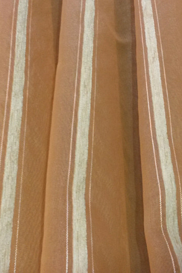 Curtain organza with chenille ocher