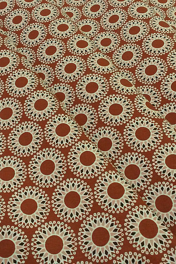 Cotton fabric MALAWA brick