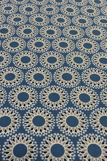 Cotton fabric MALAWA blue