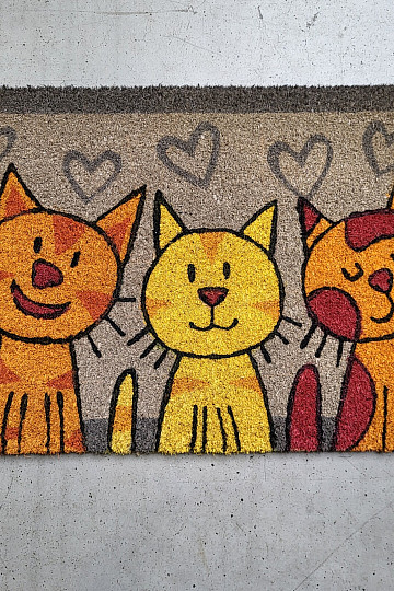 COLORFUL CATS doormat