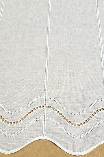 Modern woven Curtain V52 cream-white