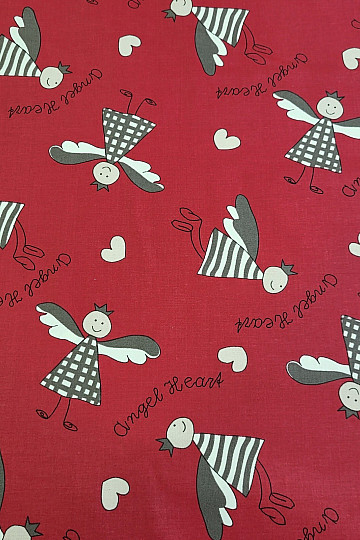 Decorative fabric ANĚL burgundy