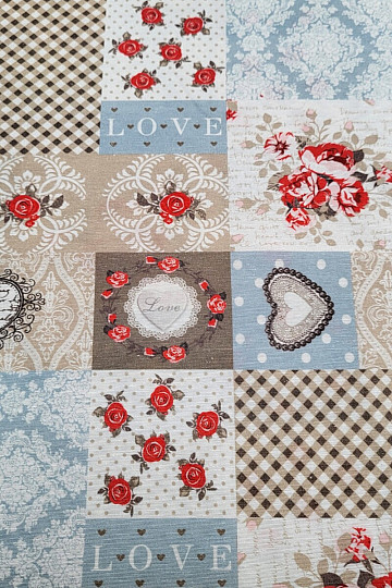 Decorative fabric LIA beige patchwork