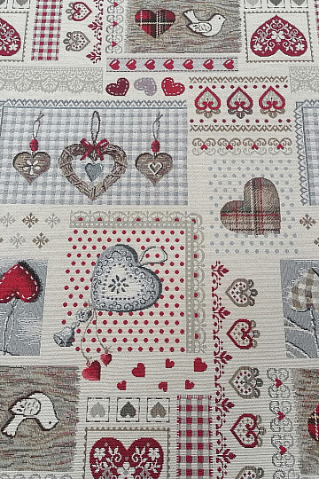 Tapestry fabric SRDCE NATUR