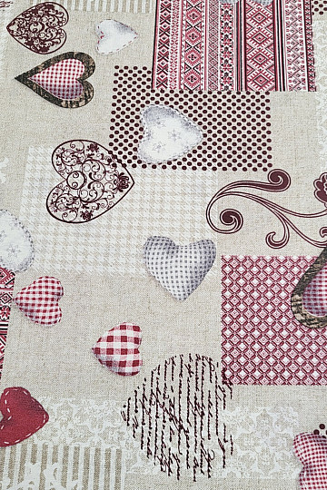 Decorative fabric MAX LOVE burgundy
