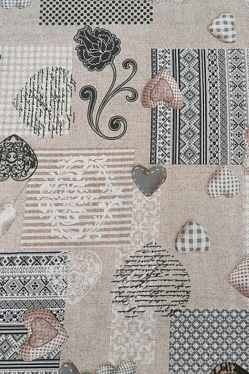 Decorative fabric MAX LOVE grey