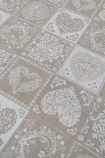 Decorative fabric AMORE BLANCO