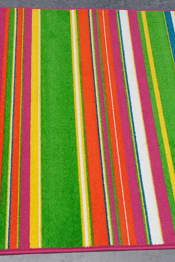 Children carpet CITY stripe pink