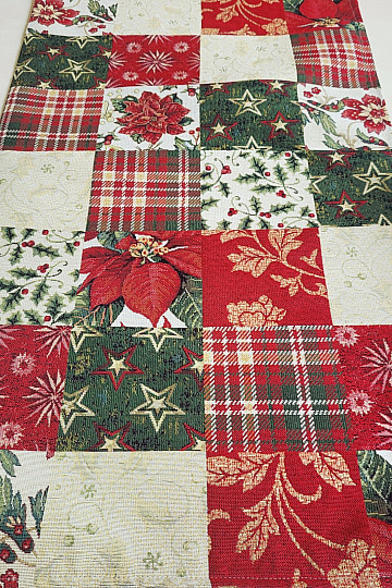 Christmas tapestry tablecloth and scarf HOLLY