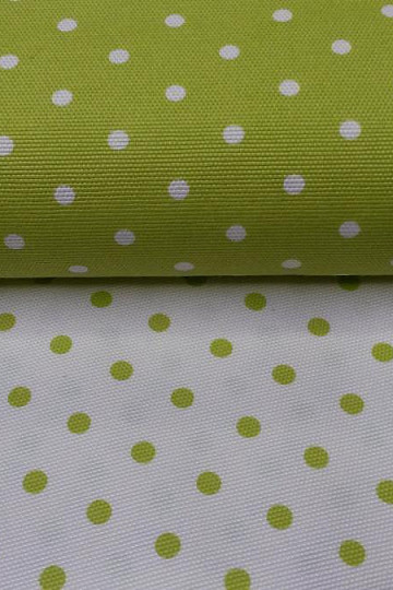 Decorative fabric combination polka dot green