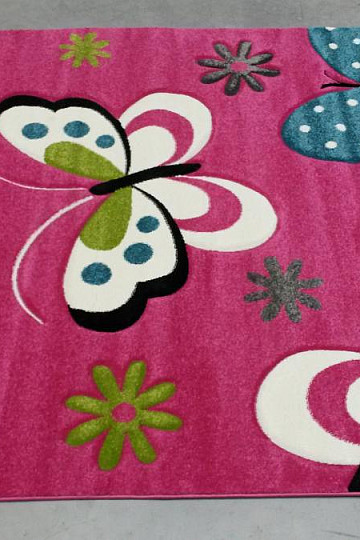 Children&#39;s piece rug PINK BUTTERFLIES