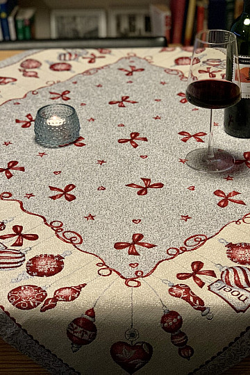 Christmas tapestry tablecloth NOEL