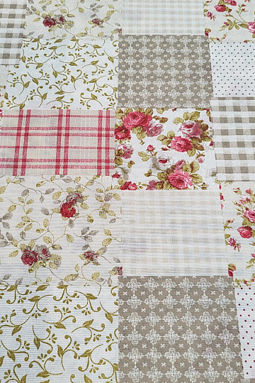 Decorative fabric ROSE MARTA patchwork