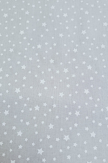 Cotton fabric STARS gray