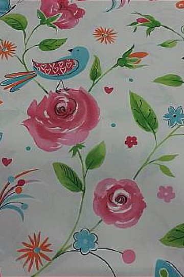 Decorative fabric BIRDS pink