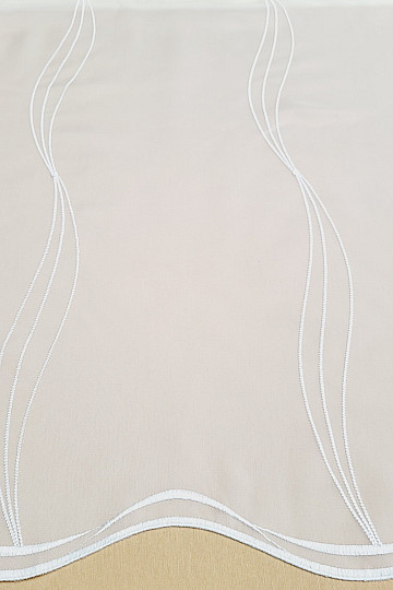 Embroidered luxury curtain white GERSTER 556/0001 white