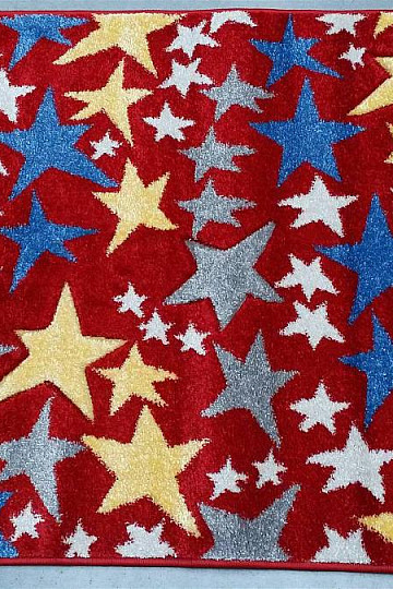 Children's piece rug STARS red! Last pieces !