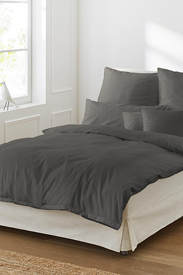 IRISETTE luxury cotton satin Paris anthracite