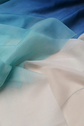 Light decorative curtain HAPPY blue