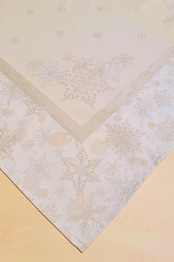 Christmas tablecloths and scarves SILVER CHRISTMAS Silver NATURAL