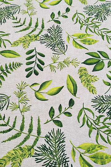 Decorative fabric PLANTS GREEN