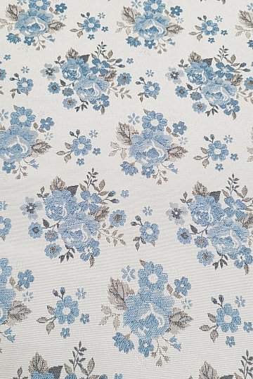 Fabric TOSCANA VALERY 16 ALLOVER grey leaves