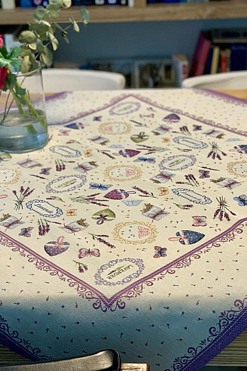 Tapestry tablecloth 100 x100 Lavender dream