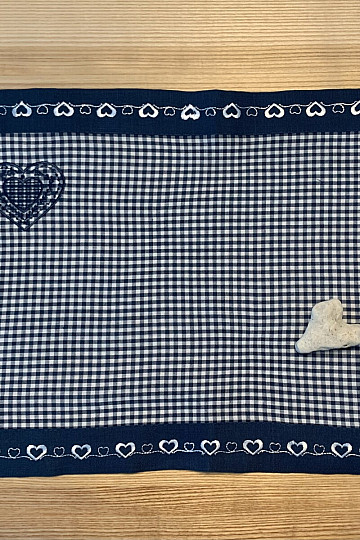 Embroidered placemats RUSTICALLY blue